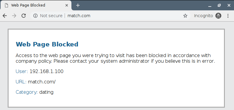 Verification of URL Filtering